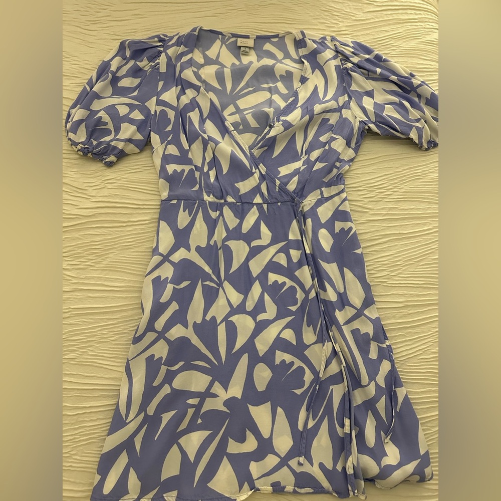 a new day Blue and Cream Floral Dress